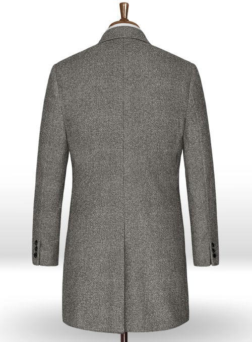 Light Weight Dark Gray Tweed Overcoat