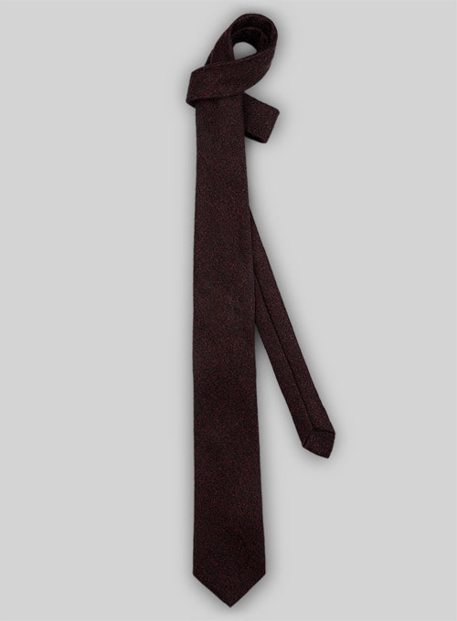 Tweed Tie - Melange Wine - Click Image to Close