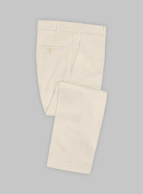 Light Beige Feather Cotton Canvas Stretch Suit - Click Image to Close