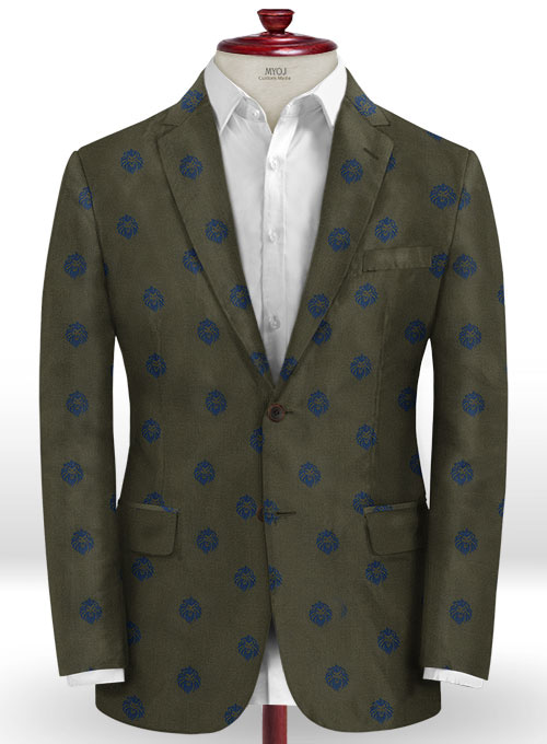 Lion Olive Wool Suit