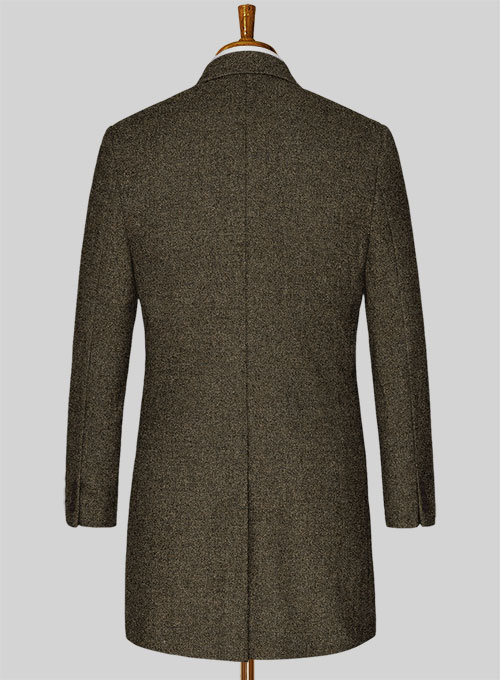Light Weight Rust Brown Tweed Overcoat