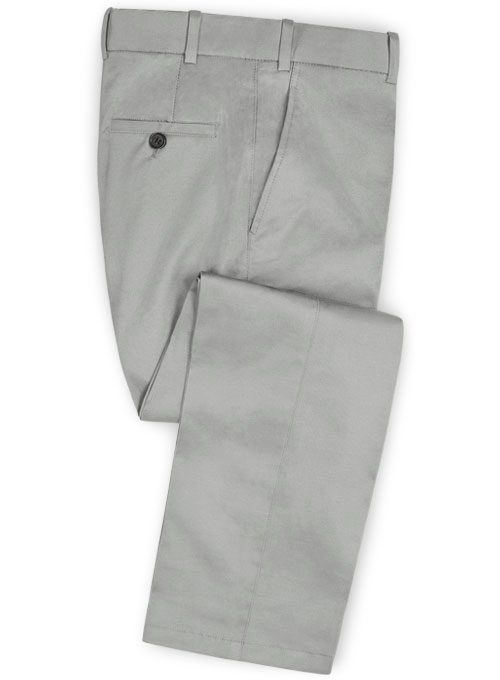 Light Gray Feather Cotton Canvas Stretch Suit - Click Image to Close