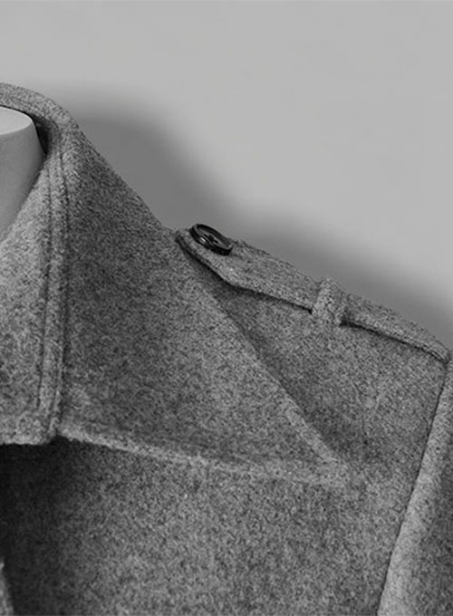 Plain Gray Tweed Overstyle Jacket - Click Image to Close