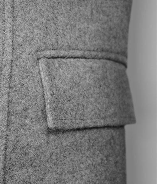 Plain Gray Tweed Overstyle Jacket - Click Image to Close