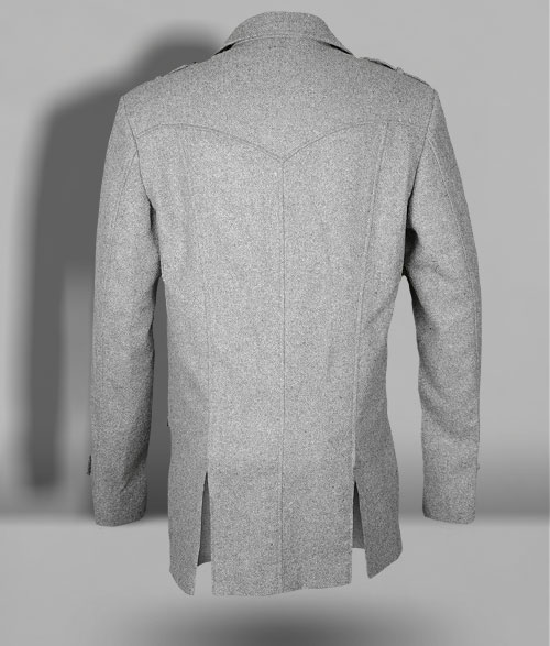 Plain Gray Tweed Overstyle Jacket - Click Image to Close