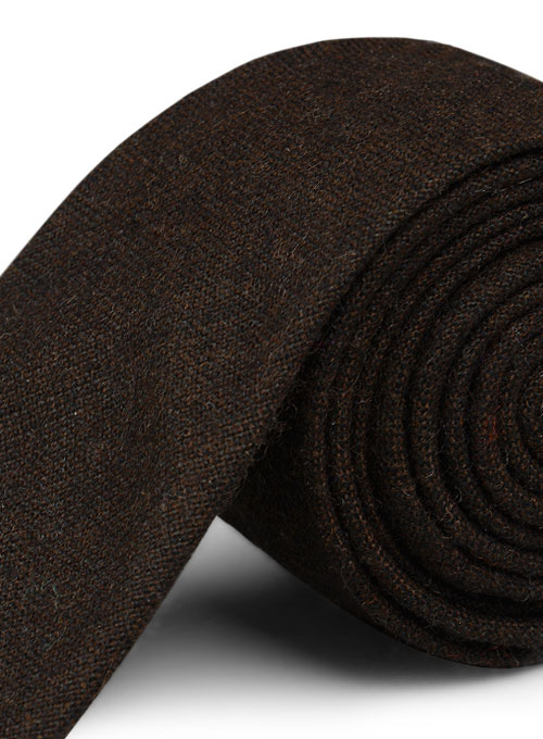 Tweed Tie - Deep Brown