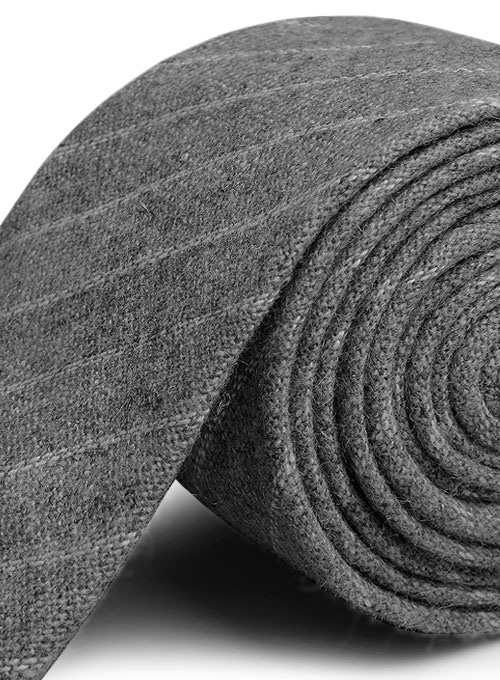 Tweed Tie - Stripe Gray