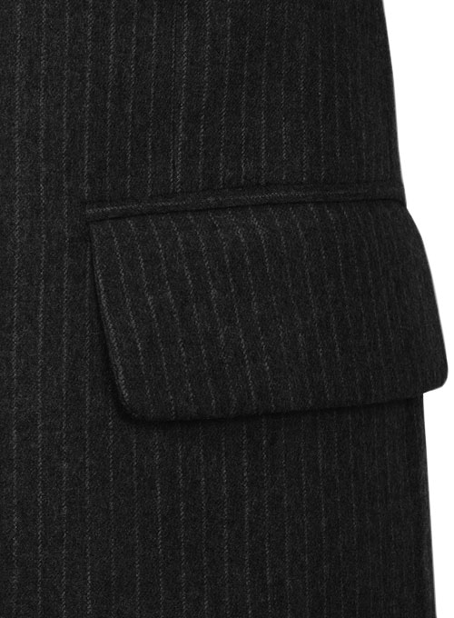 Light Weight Black Stripe Tweed Suit - Click Image to Close