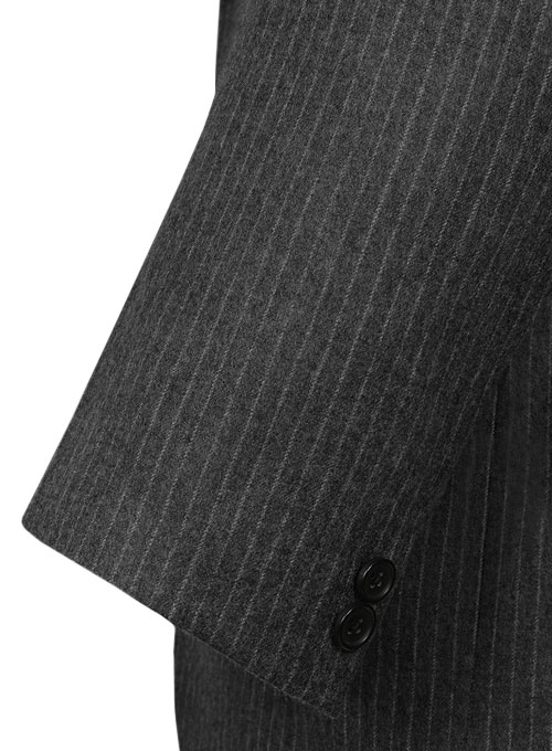 Light Weight Charcoal Stripe Tweed Suit