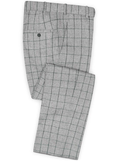 Light Weight Checks Gray Tweed Suit - Click Image to Close