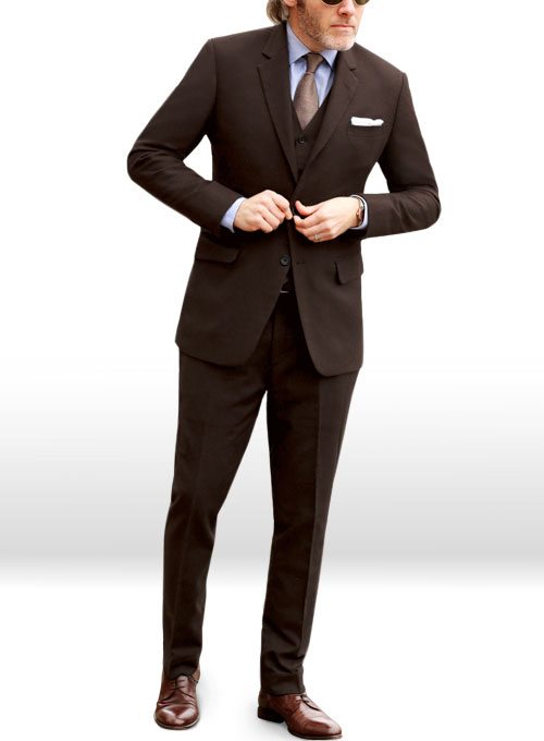 Light Weight Deep Brown Tweed Suit