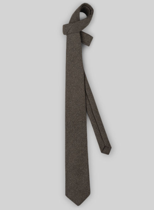 Tweed Tie - Dark Brown - Click Image to Close