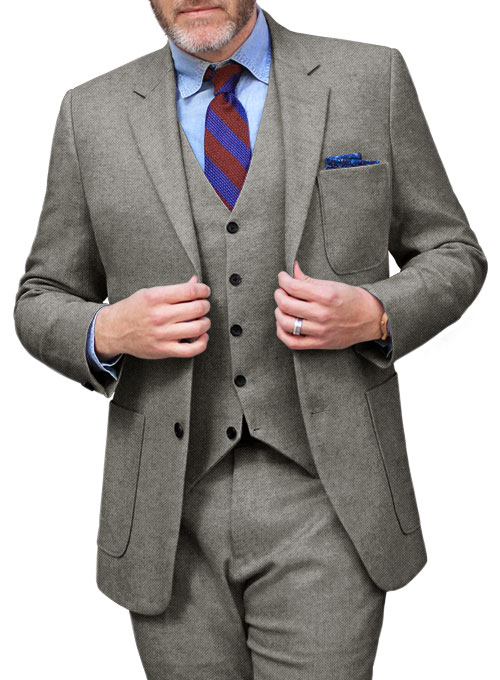 lightweight tweed suit