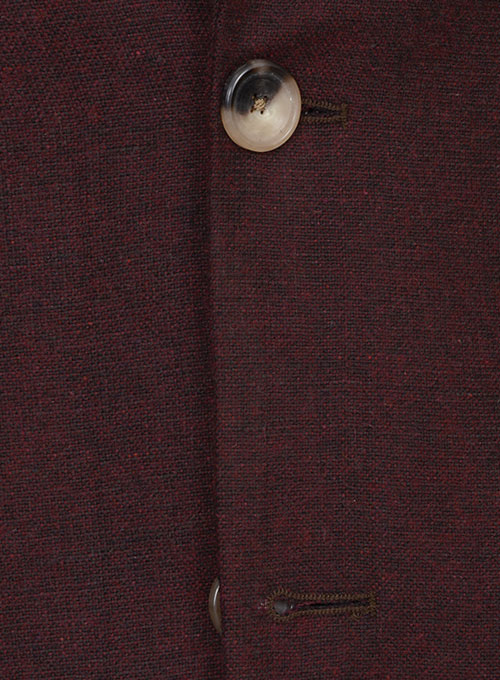 Light Weight Dark Maroon Tweed Jacket