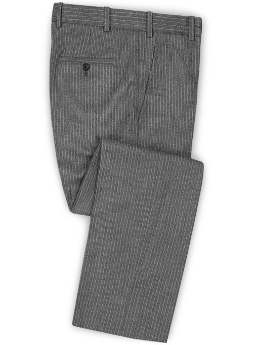 Light Weight Gray Stripe Tweed Suit