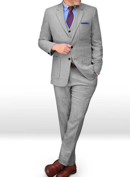 Light Weight Light Gray Tweed Suit