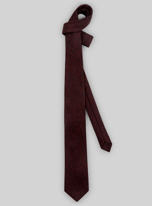 Tweed Tie - Melange Wine - Click Image to Close