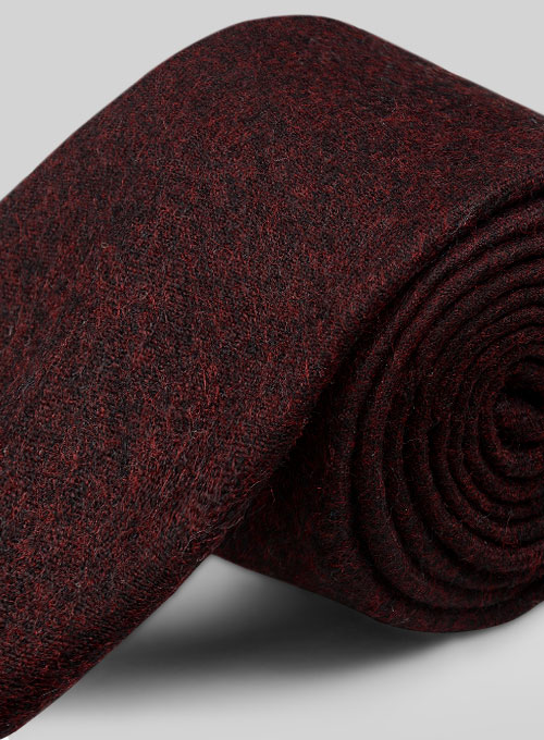 Tweed Tie - Melange Wine - Click Image to Close
