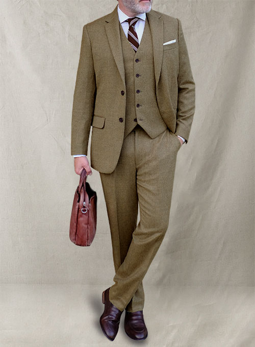 Light Weight Melange Brown Tweed Suit