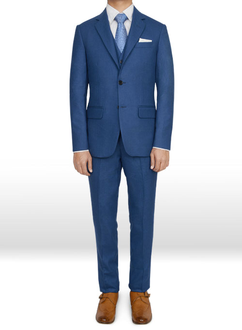 Light Weight Spring Blue Tweed Suit