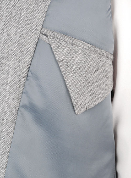 Light Weight Stripe Gray Tweed Jacket