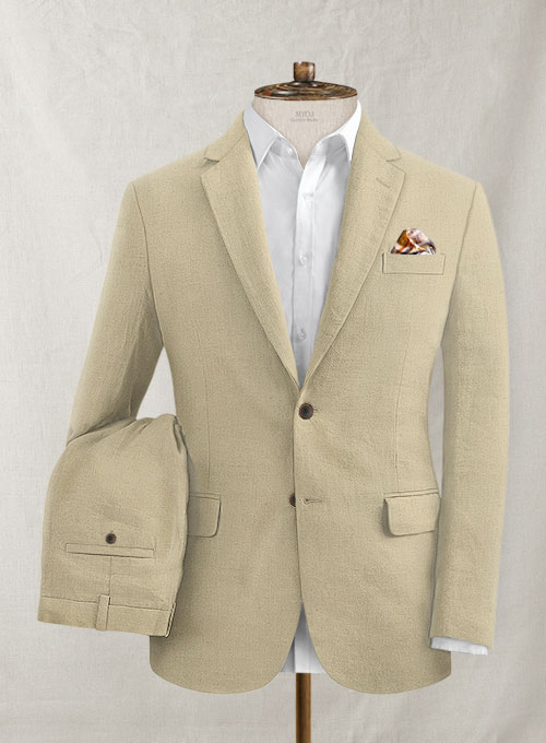 Maple Khaki Pure Linen Suit