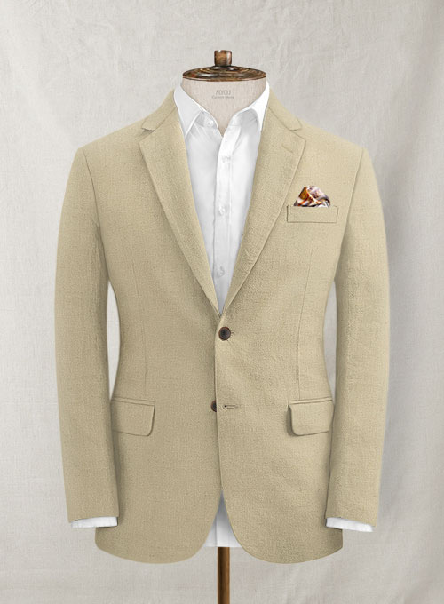 Maple Khaki Pure Linen Suit : Made To Measure Custom Jeans For Men ...