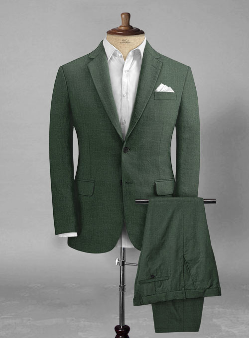Martini Green Pure Linen Suit