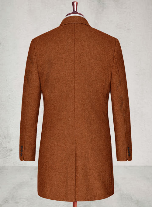 Melange Rust Tweed Overcoat