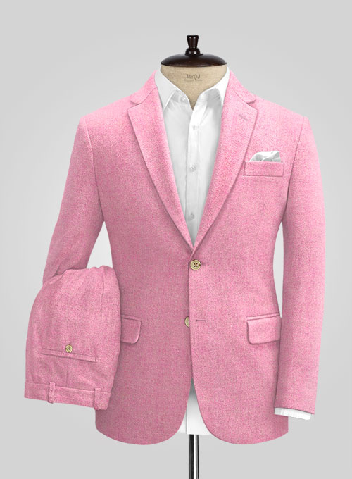Melange Spring Pink Tweed Suit