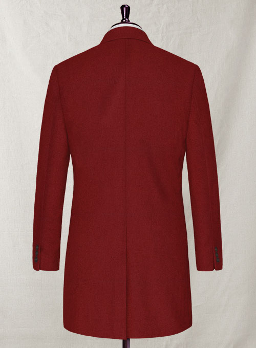 Melange Titan Red Tweed Overcoat