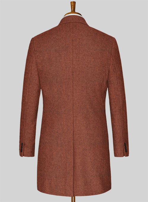 Melange Titan Rust Tweed Overcoat - Click Image to Close