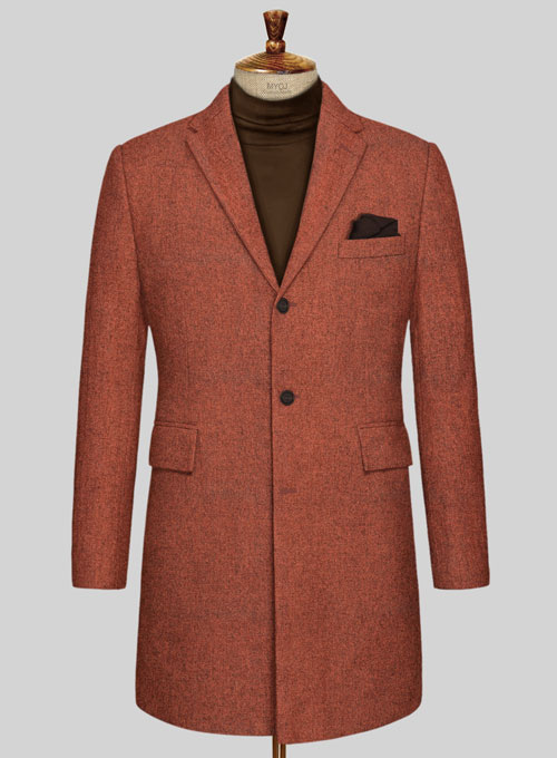 Melange Titan Rust Tweed Overcoat