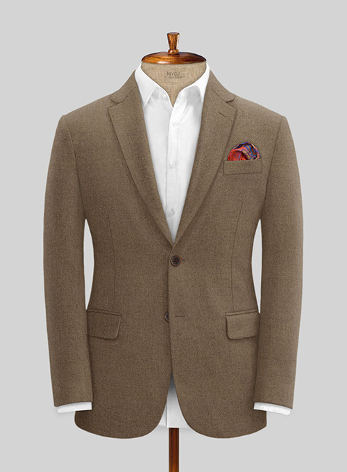 Mid Brown Flannel Wool Suit