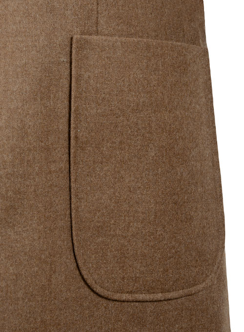 Mid Brown Flannel Wool Breezer Style Jacket