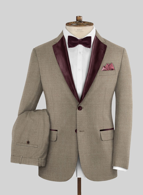 Napolean Infantary Khaki Wool Tuxedo Suit