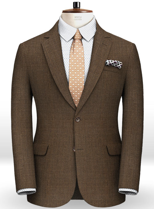 Napolean Birdseye Brown Wool Suit
