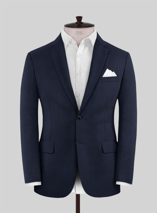 Napolean Birdseye Royal Blue Wool Suit