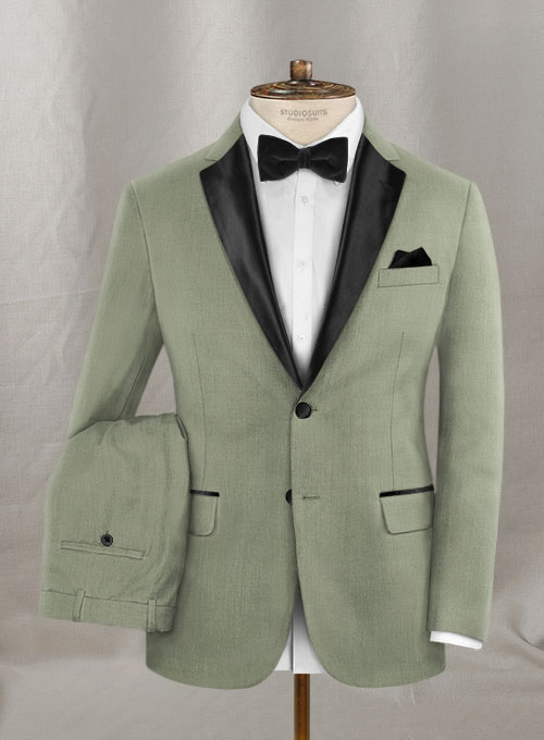 Napolean Cadet Green Wool Tuxedo Suit