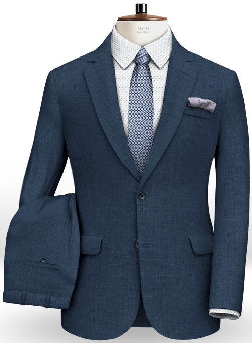 Napolean Dino Blue Wool Suit