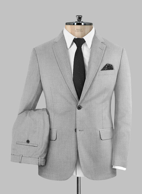 Napolean Ice Gray Wool Suit - Click Image to Close