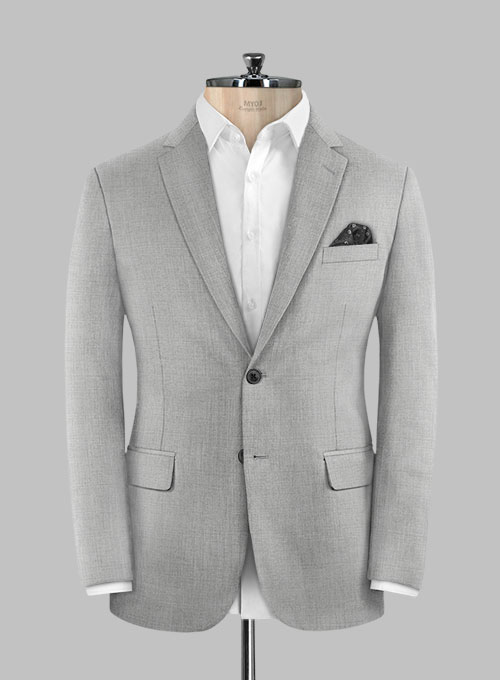 Napolean Ice Gray Wool Suit - Click Image to Close