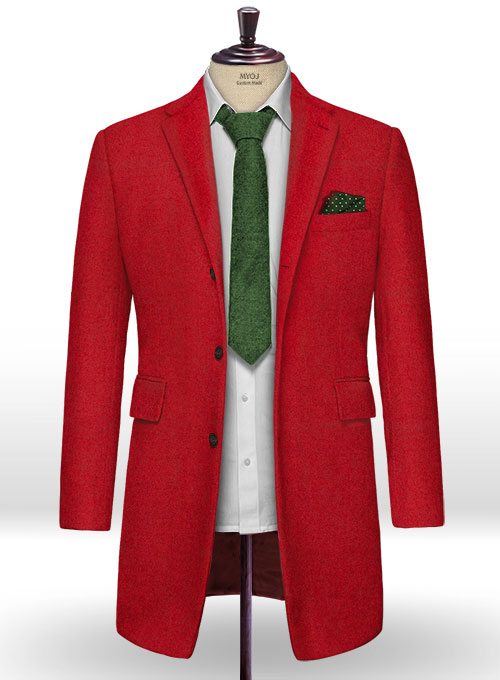 Naples Red Tweed Overcoat - Click Image to Close