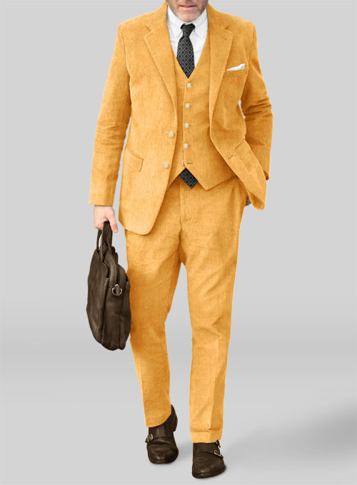 Naples Yellow Corduroy Suit