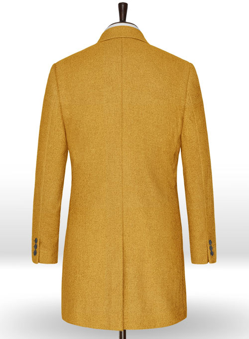 Naples Yellow Tweed Overcoat