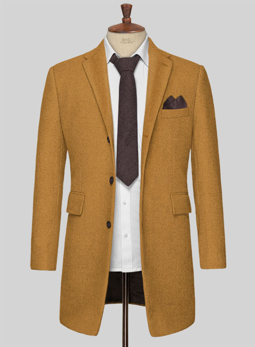 Naples Yellow Tweed Overcoat - Click Image to Close