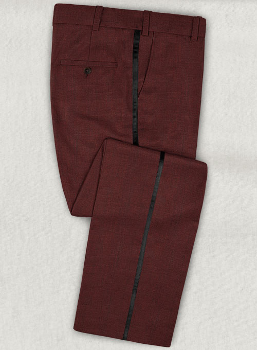 Napolean Melange Wine Wool Tuxedo Suit