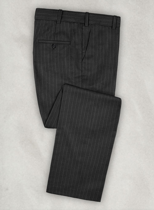 Napolean Windsor Black Stripe Wool Suit
