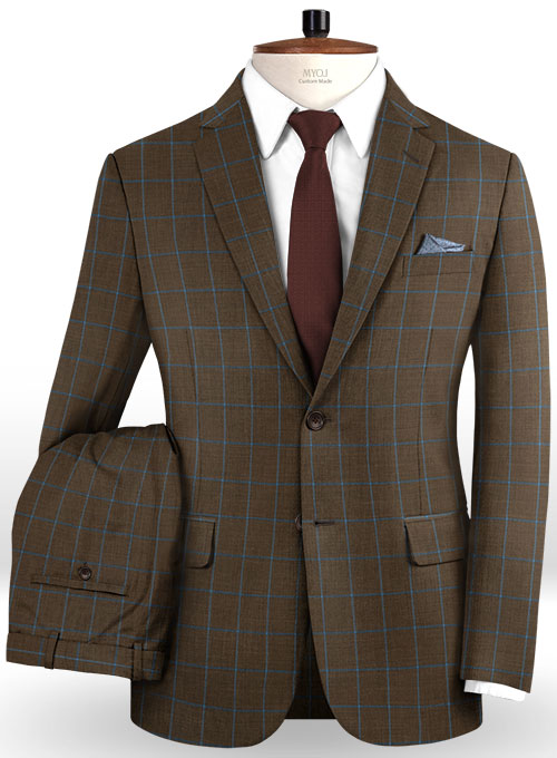 Napolean Amster Brown Wool Suit