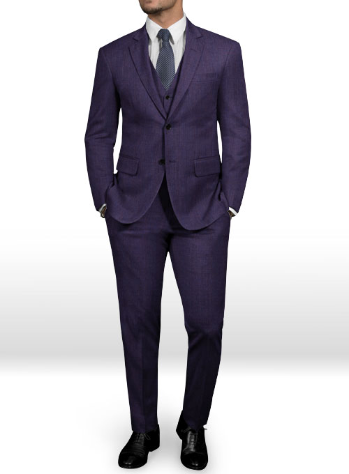 Napolean Eggplant Wool Suit - Click Image to Close